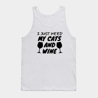 Cats And Wine Tank Top